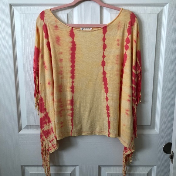 NWOT Free People movement tie dye fringe top sp - Picture 1 of 4